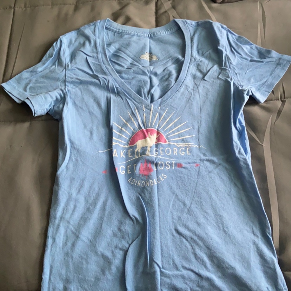 light blue Lake George t shirt